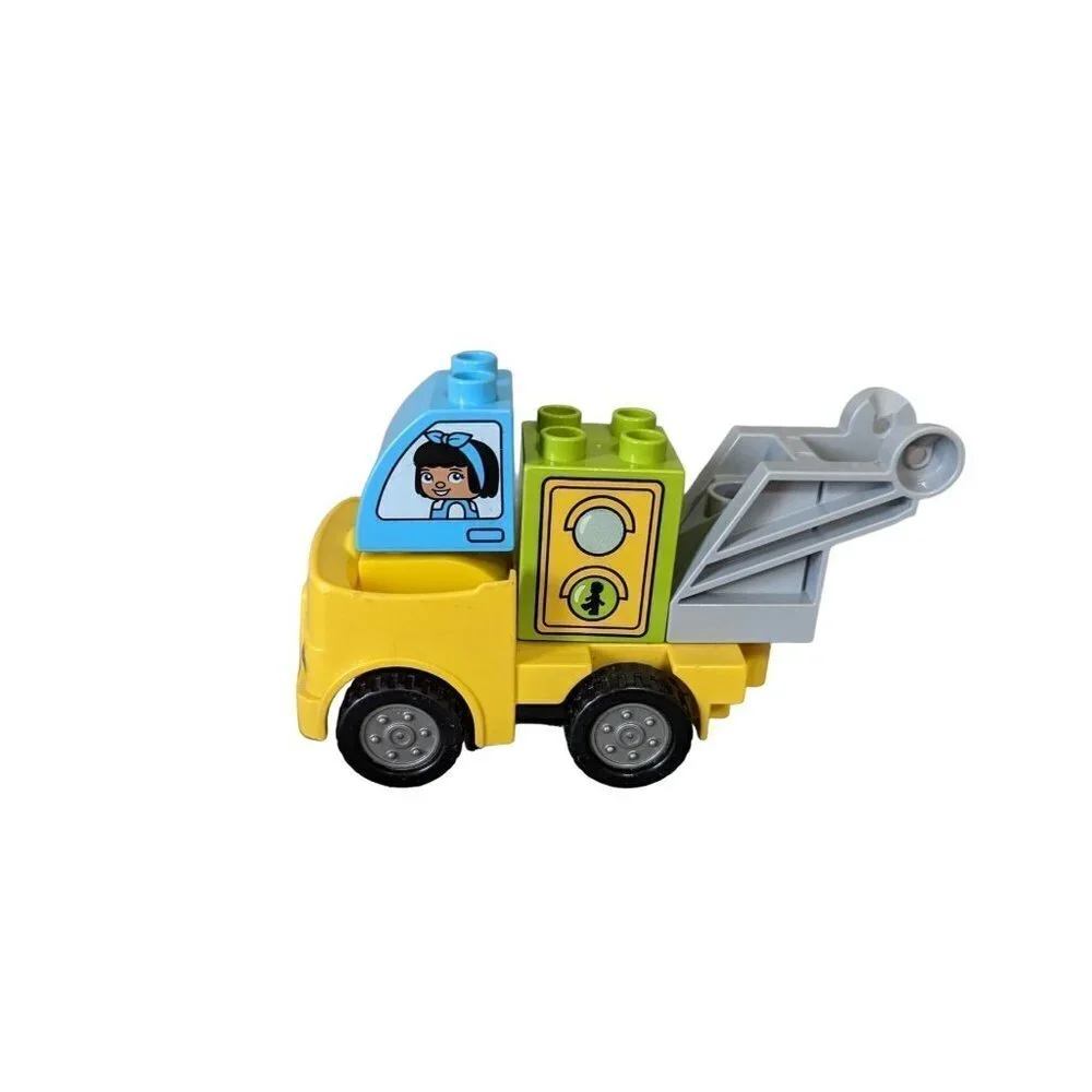 LEGO Duplo Tow Truck‎ Yellow Vehicle with Hook and Traffic Light Brick - Picture 3 of 7